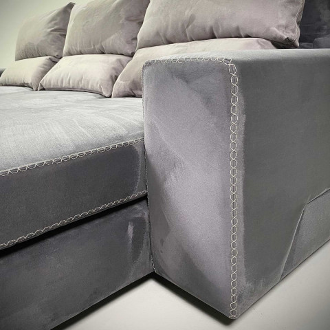 Диван трехместный Foster/Фостер с модулями увеличенной глубины с шезлонгом