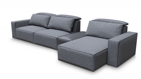 Диван трехместный Teddy/Тедди нераскладной с модулем из кожи